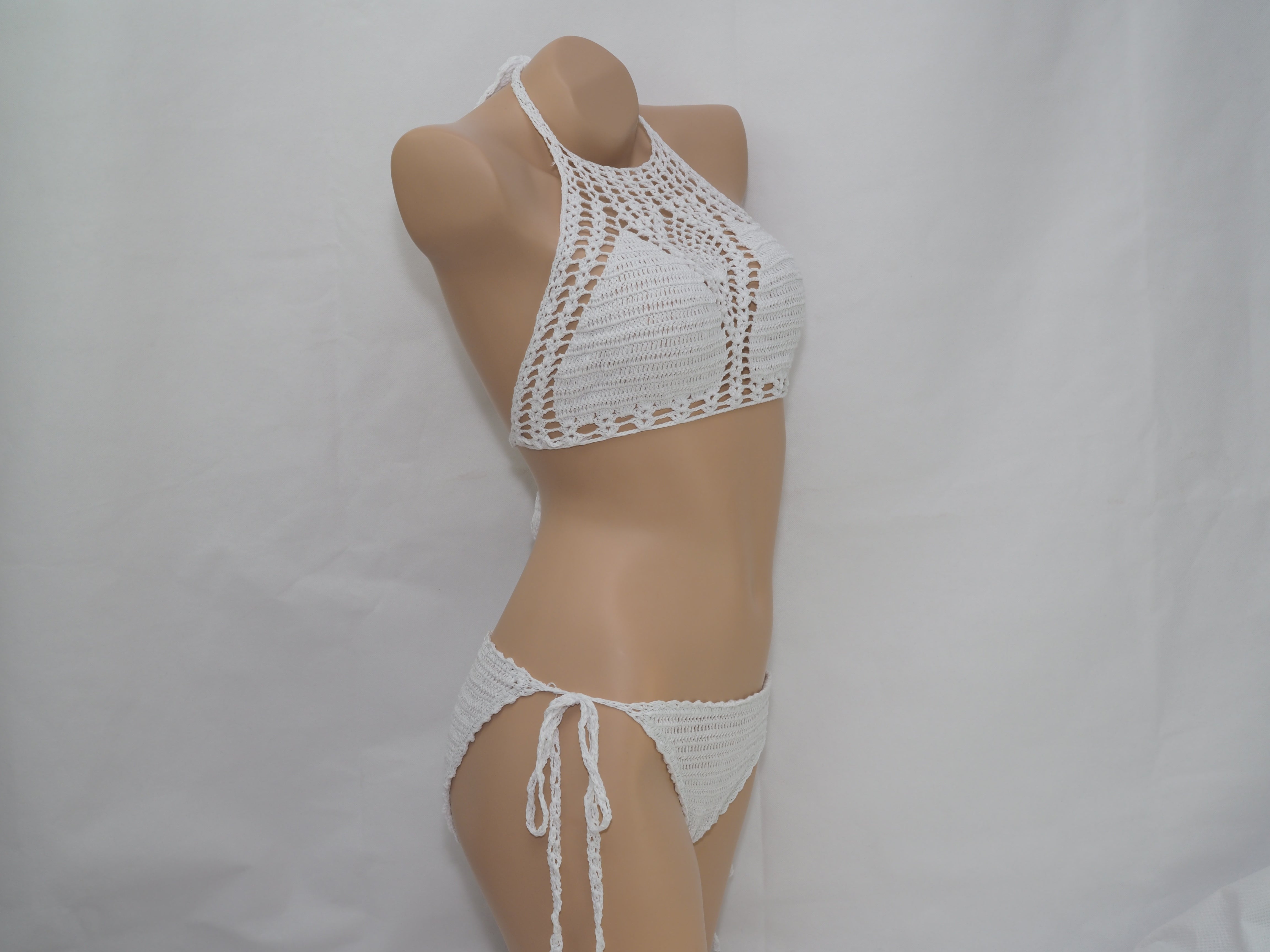 Triangle Tassel Bikini Crocheted Swimwear Sexy Knitting Bikini Bella Mia